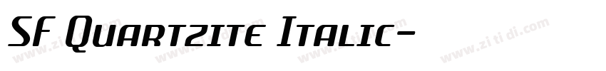SF Quartzite Italic字体转换